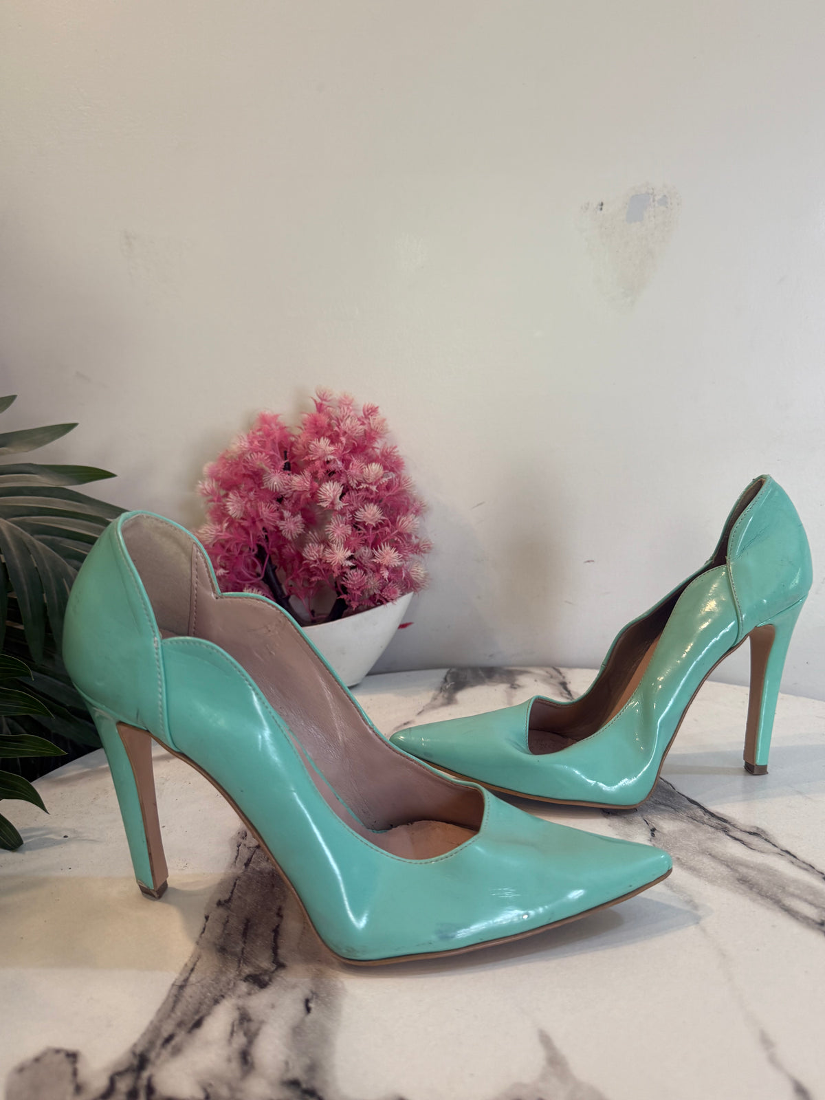 Blue court shoes