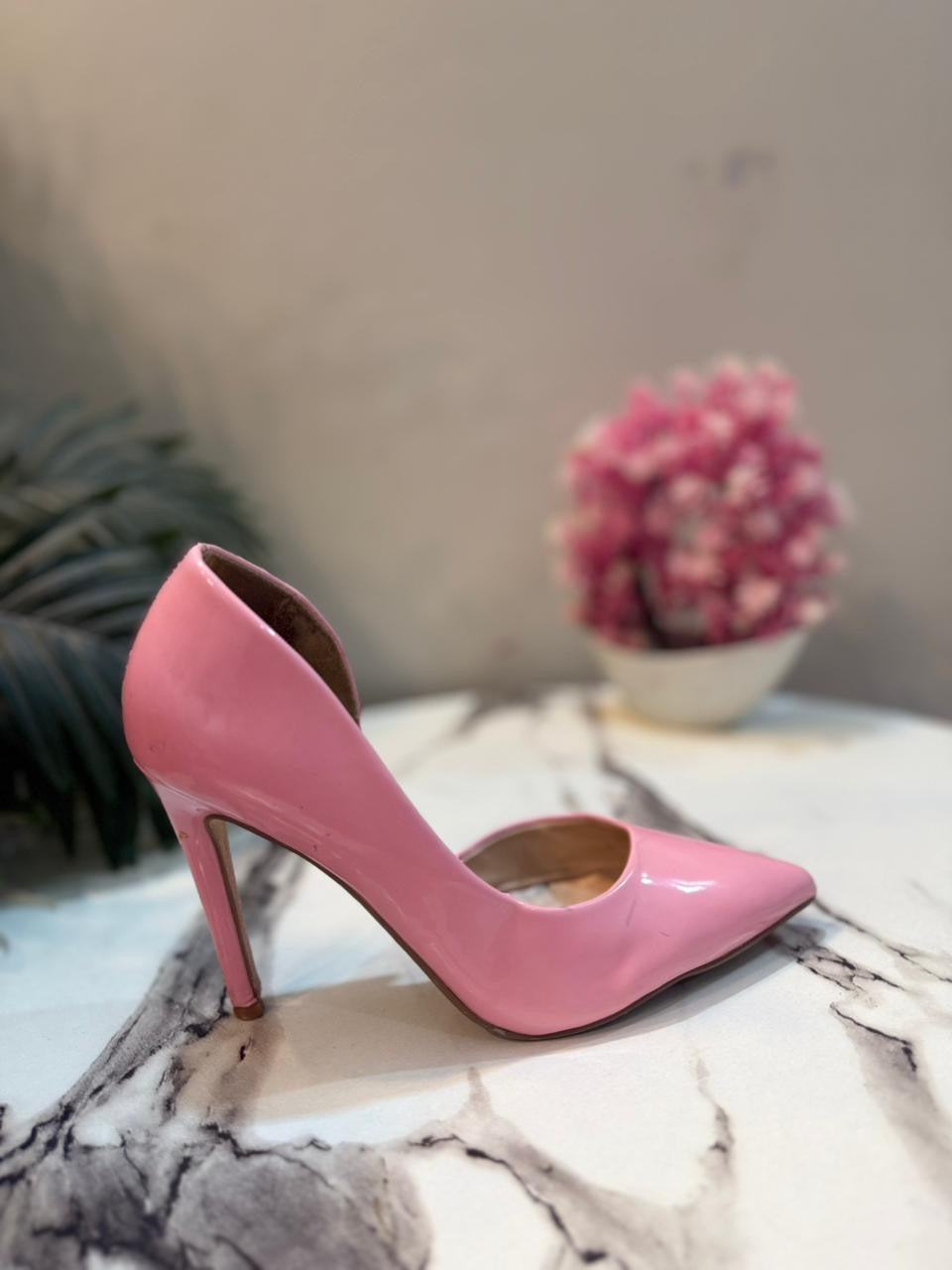 Pink coat shoes