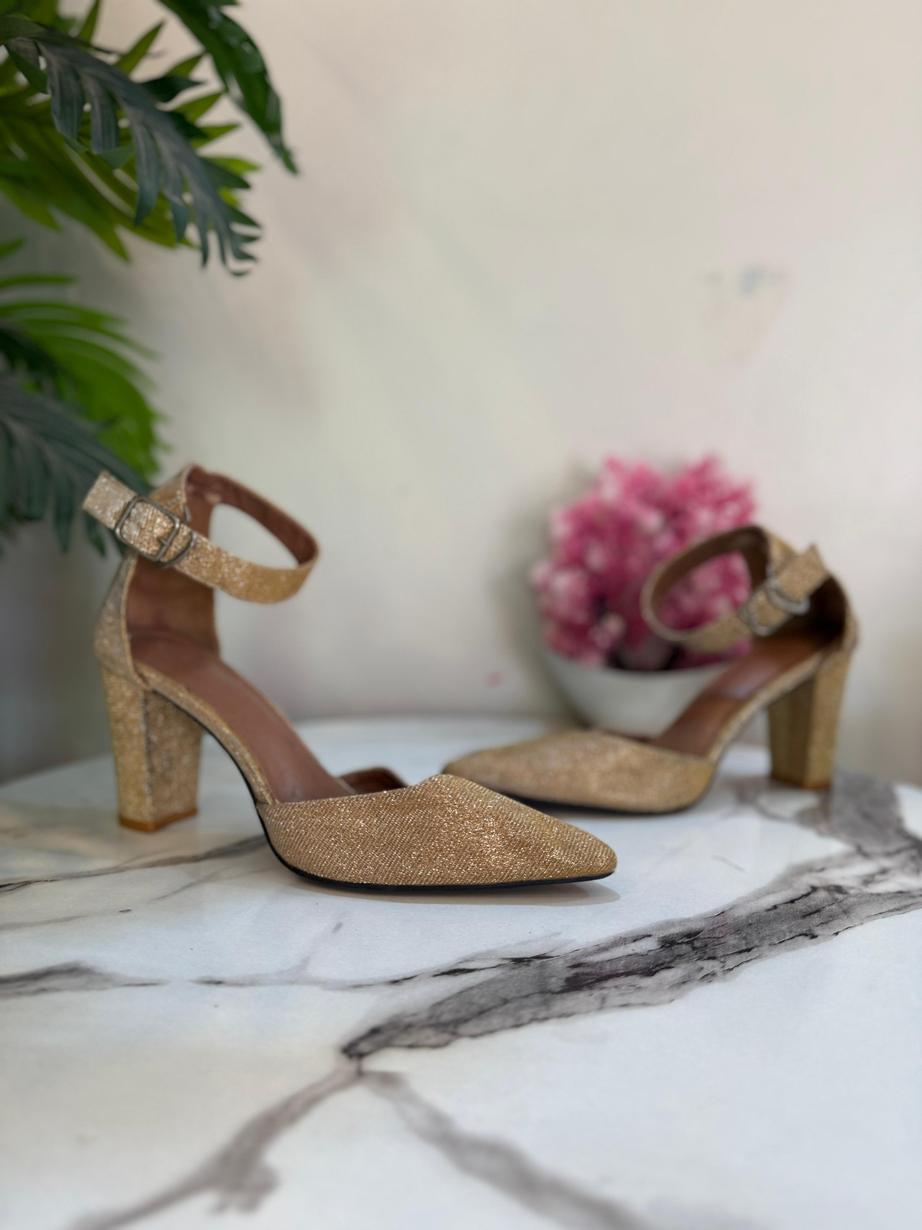 Golden coat shoes