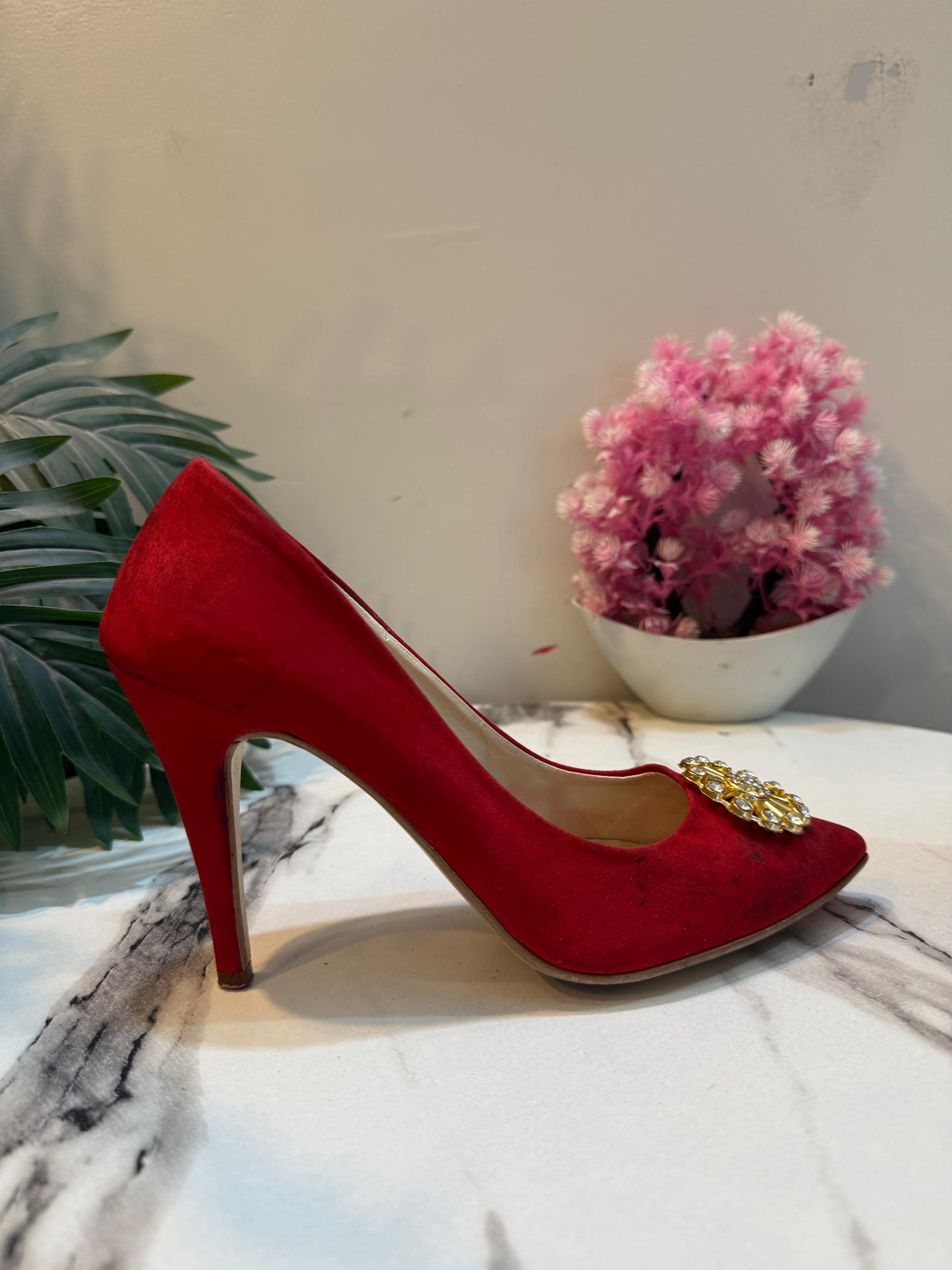 Red coat shoes