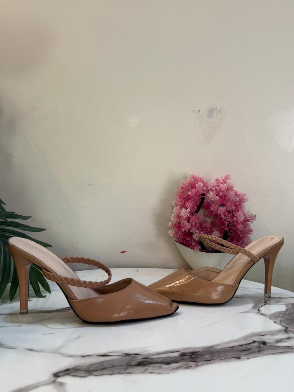 Beige coat shoes