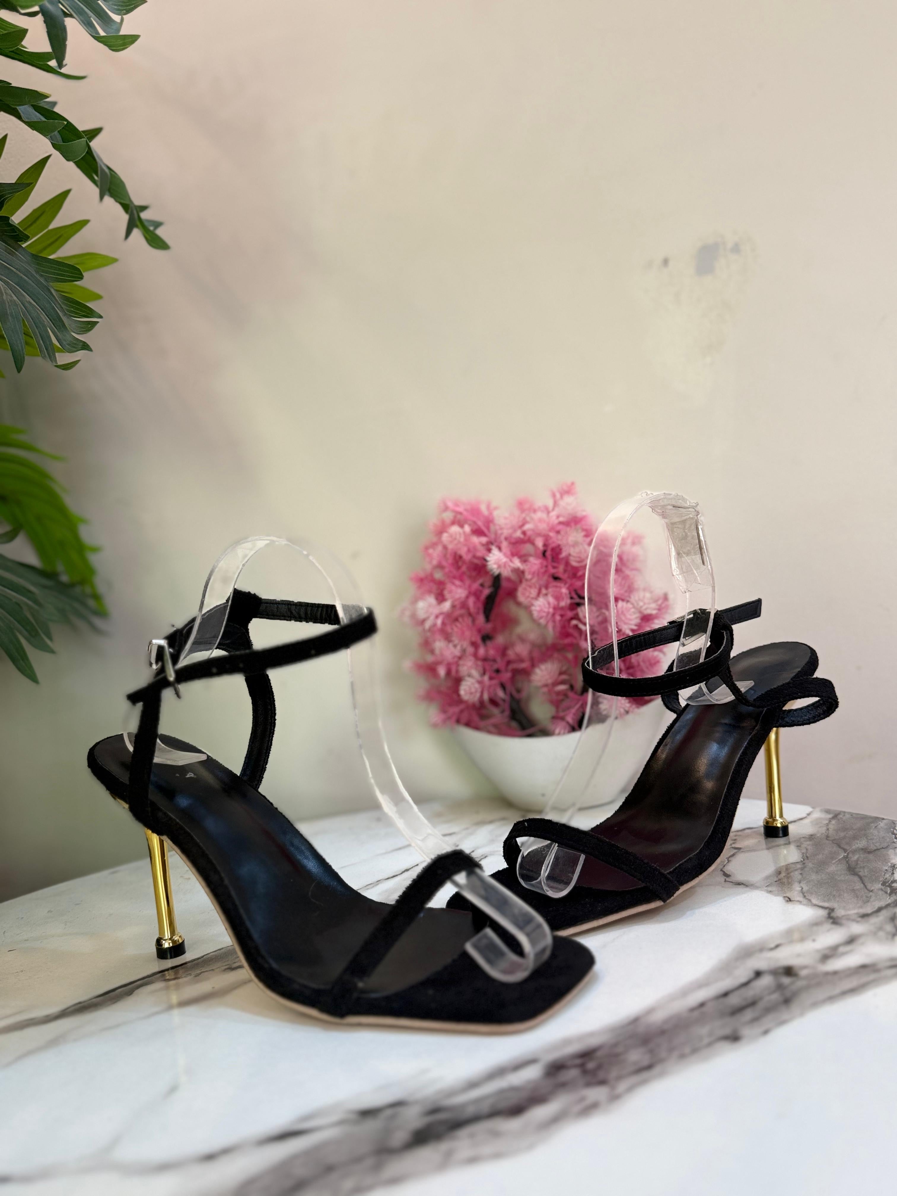Black pencil heel