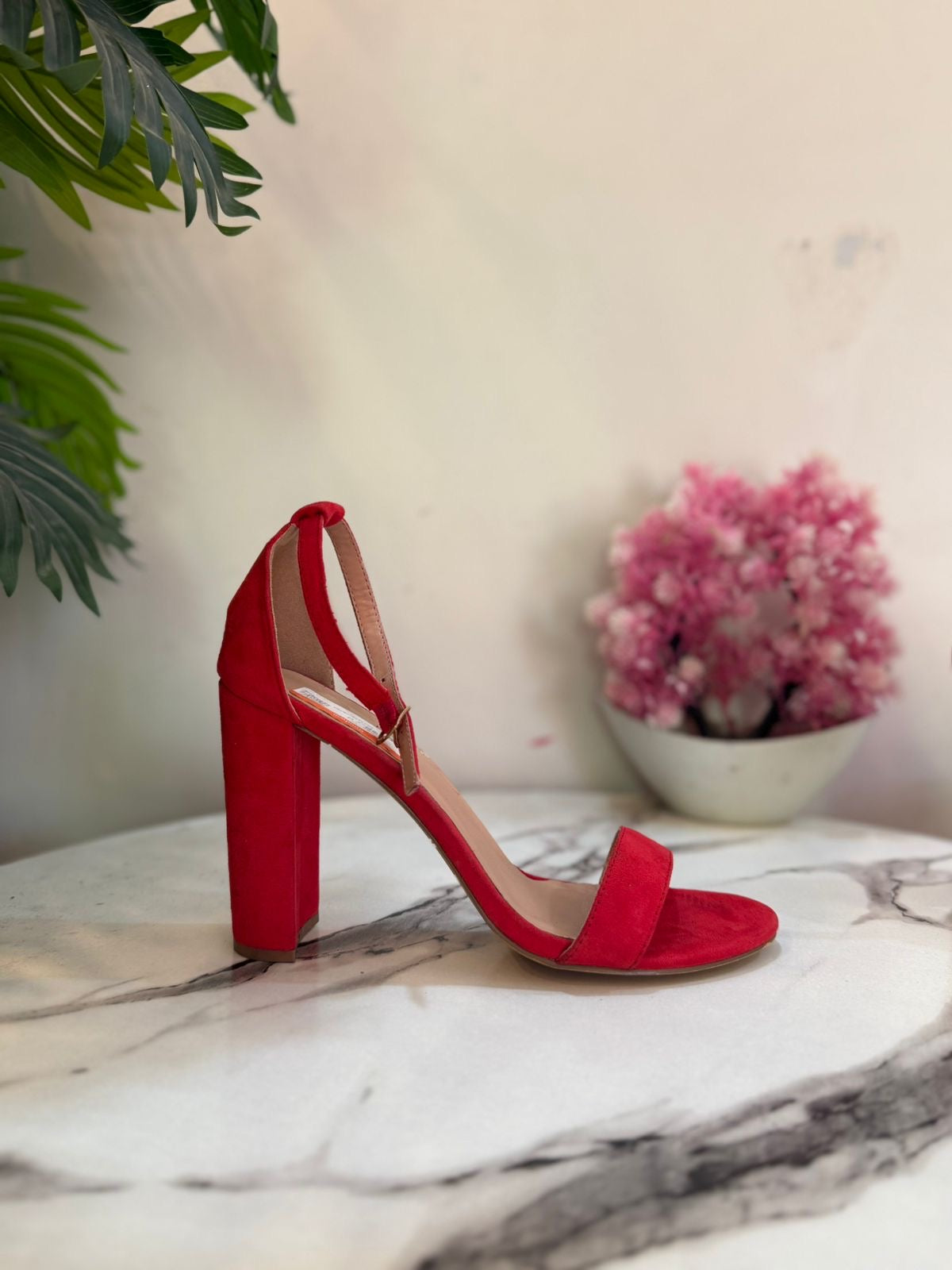 Red block heel