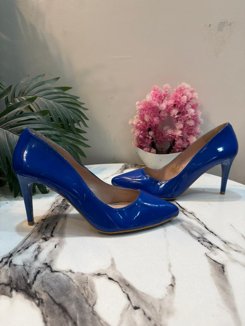 Blue coat shoes