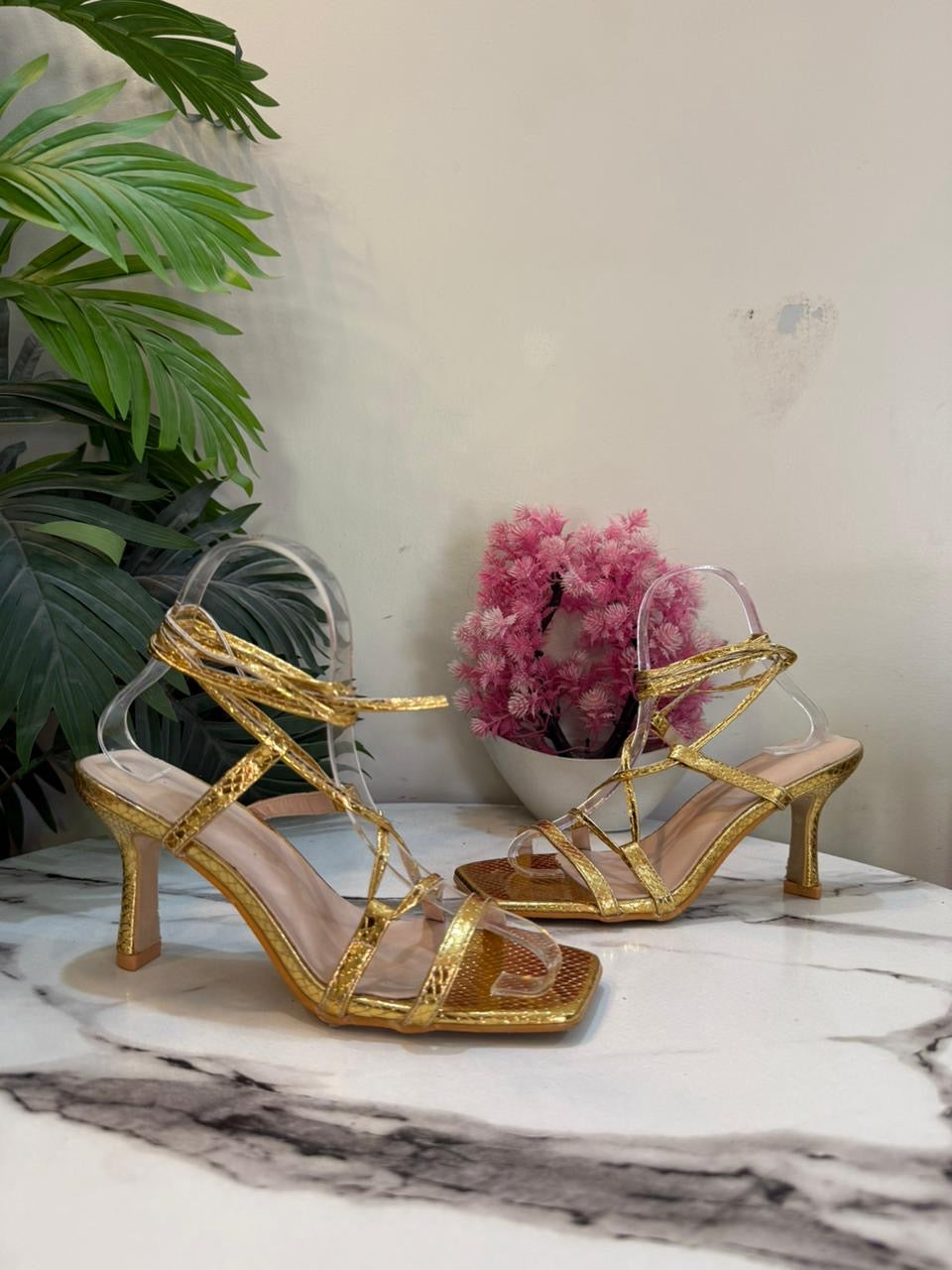 Golden kitten heel