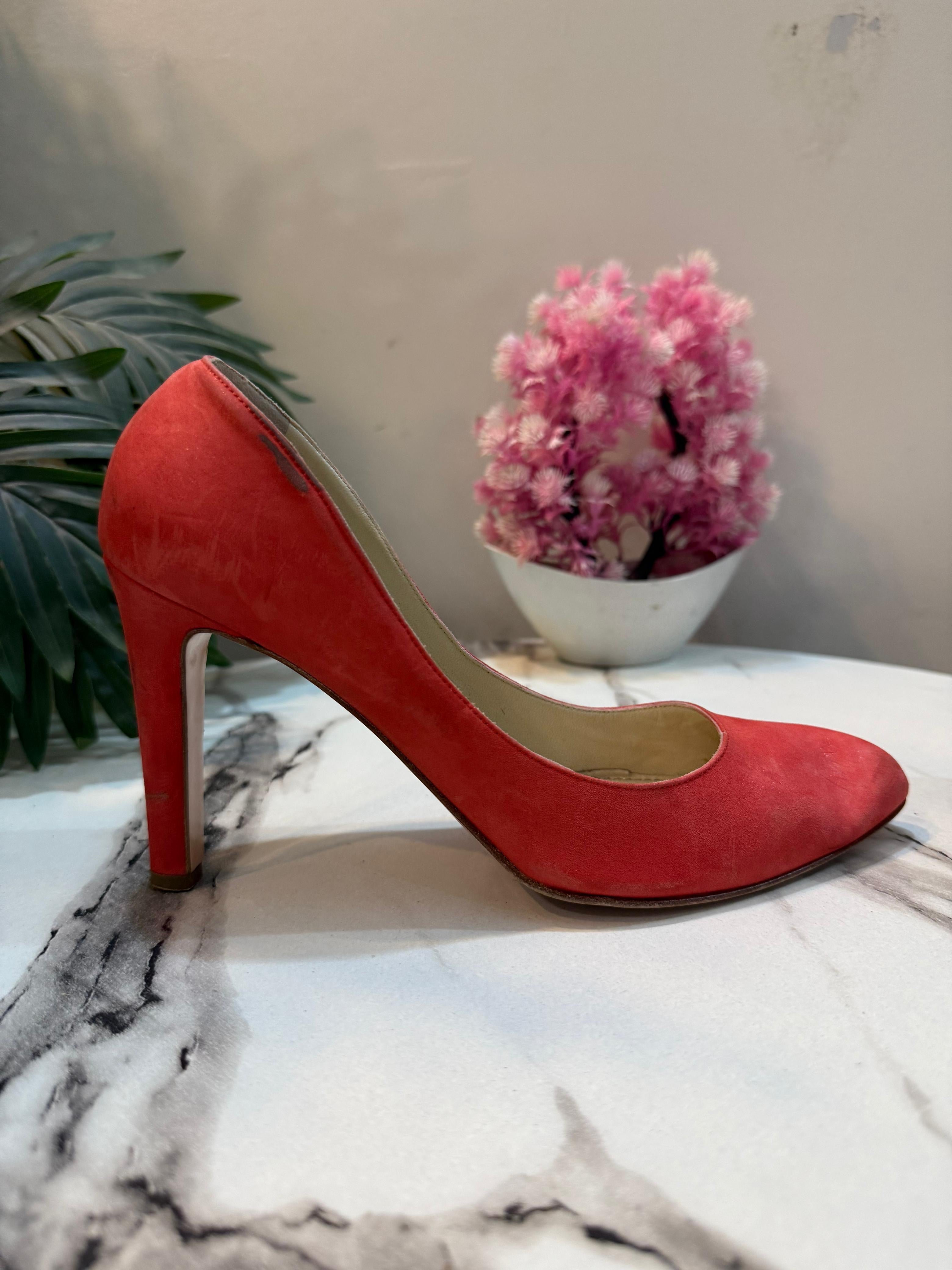 Pink coat shoes