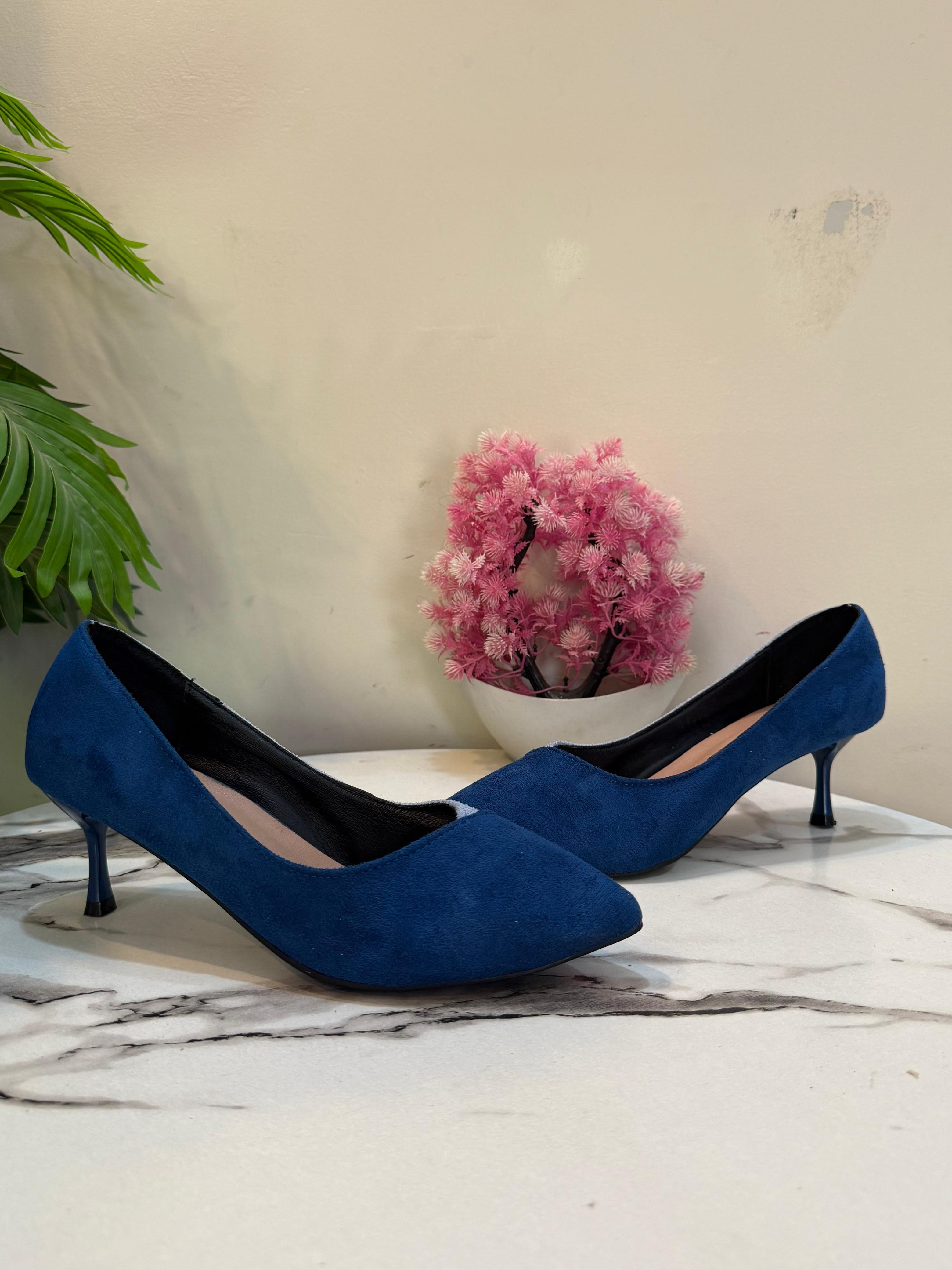 Dark&light blue coat shoes