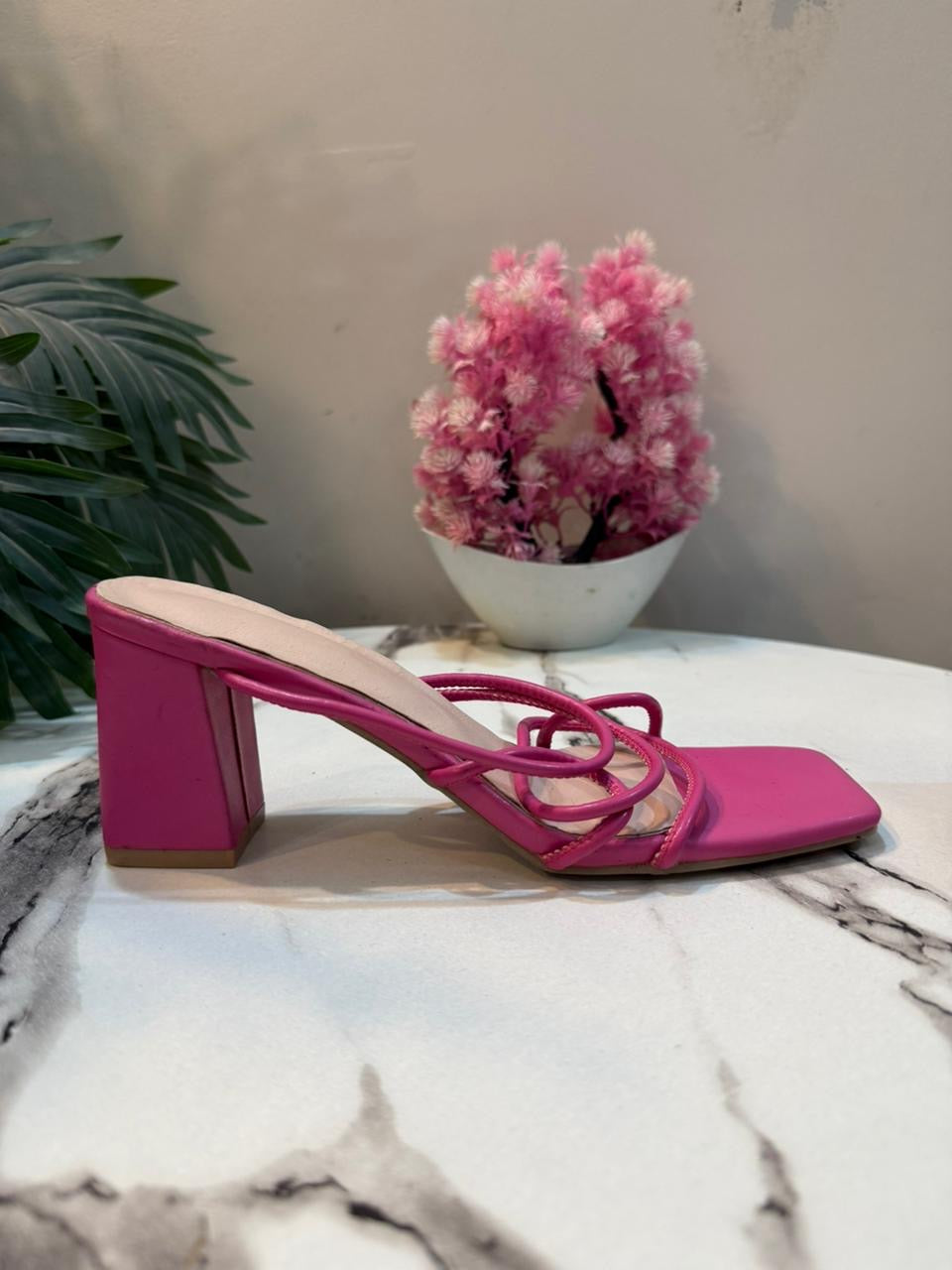 Pink kitten heel