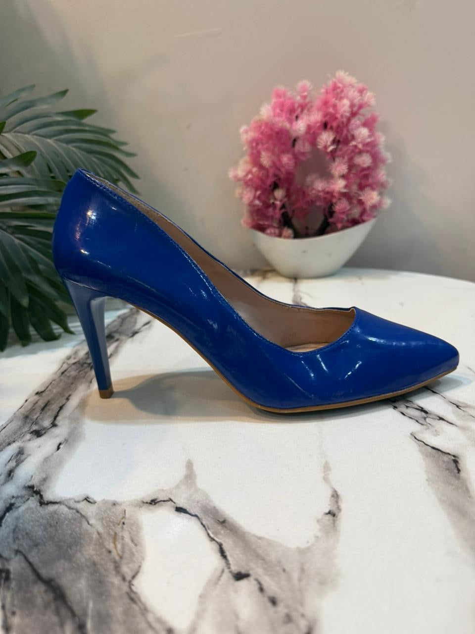 Blue coat shoes