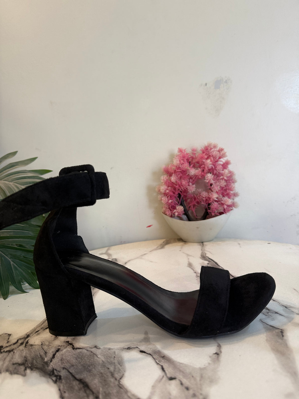 Black block heel