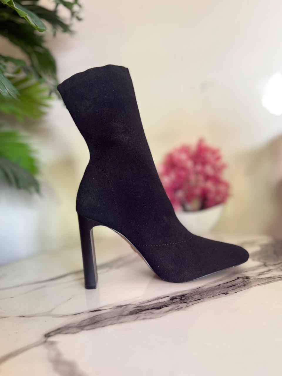 Black sock ankle boot (Aldo)