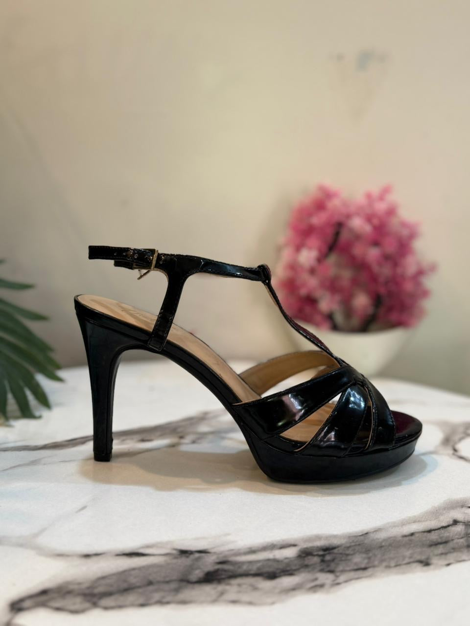 Black pencil heel
