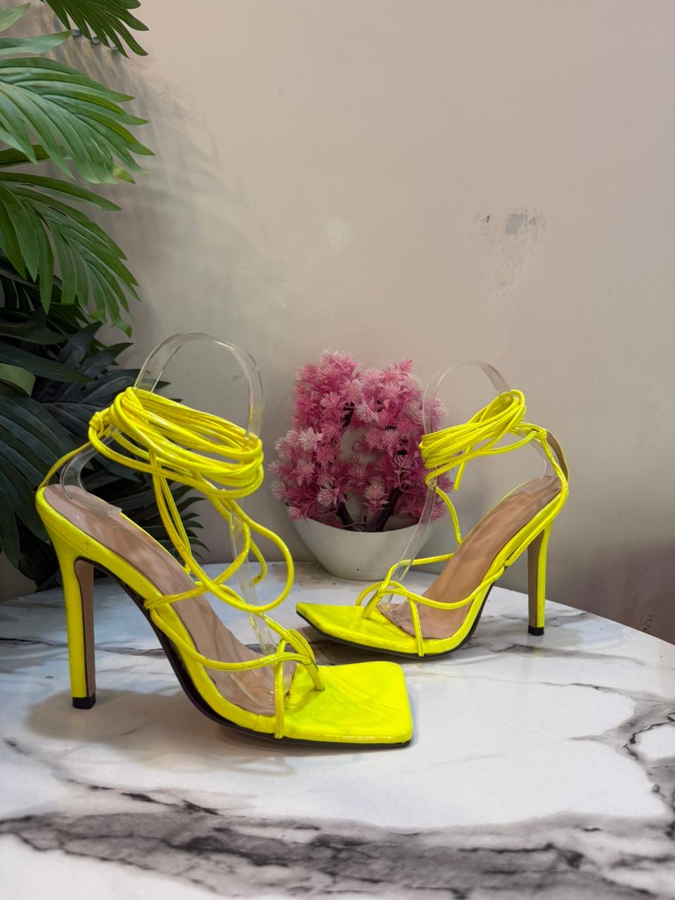Neon pencil heel