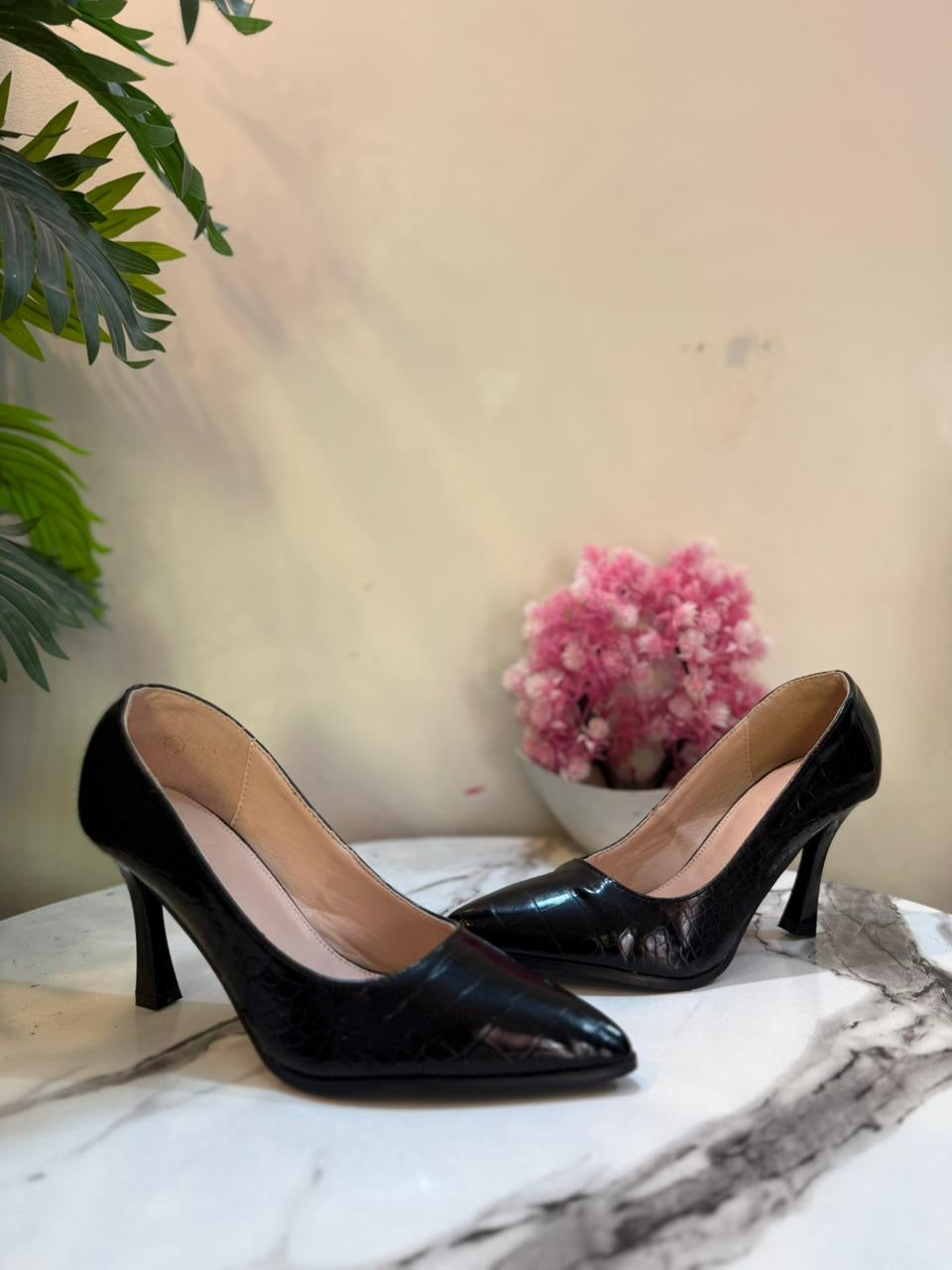 Black court shoes