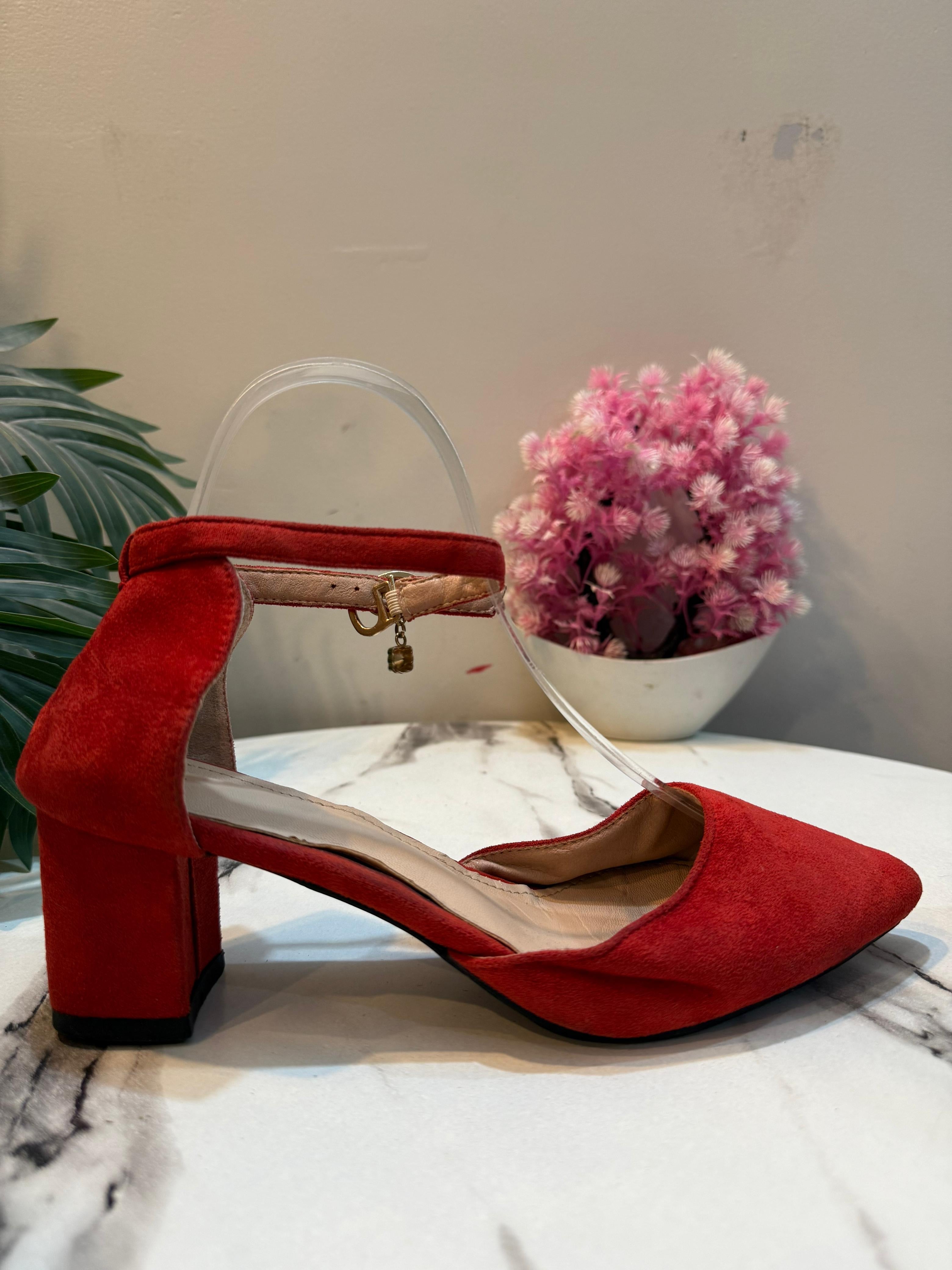 Red coat shoes