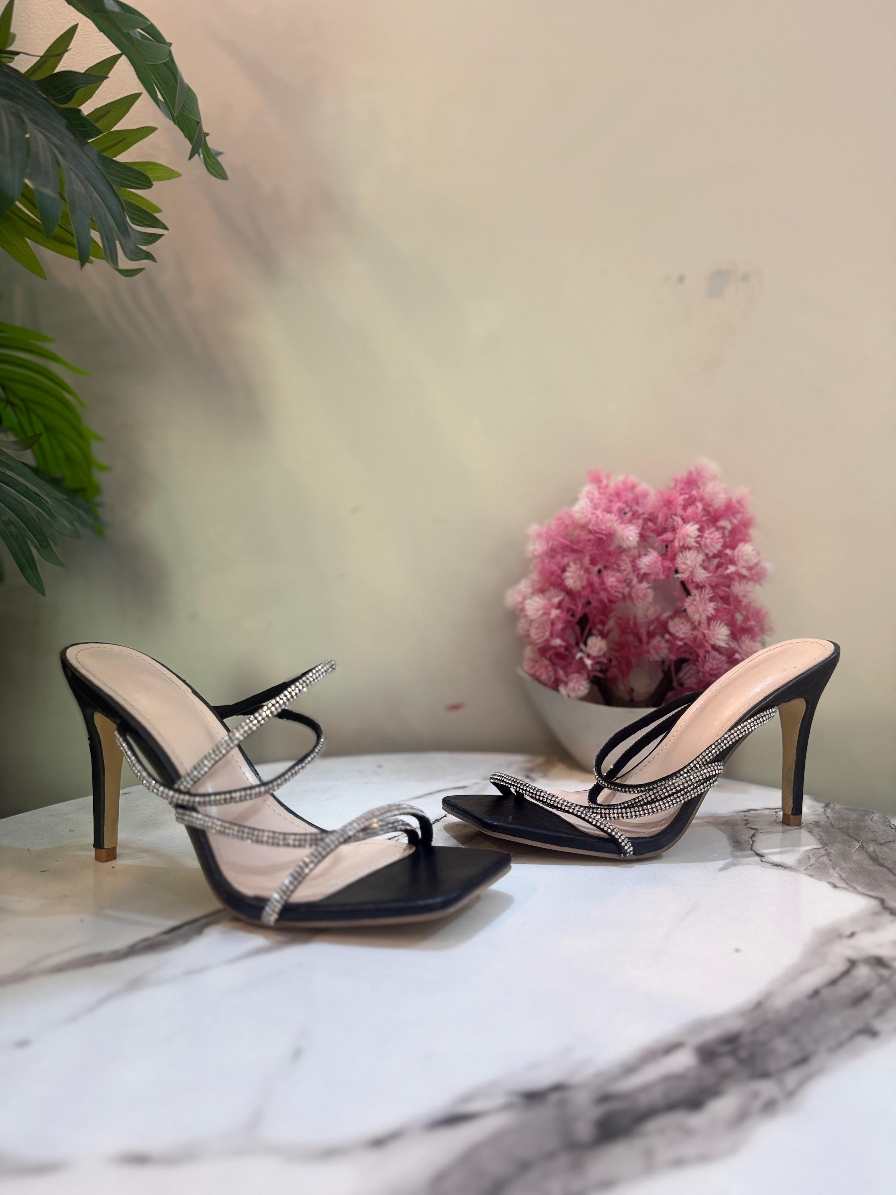 Black pencil heel