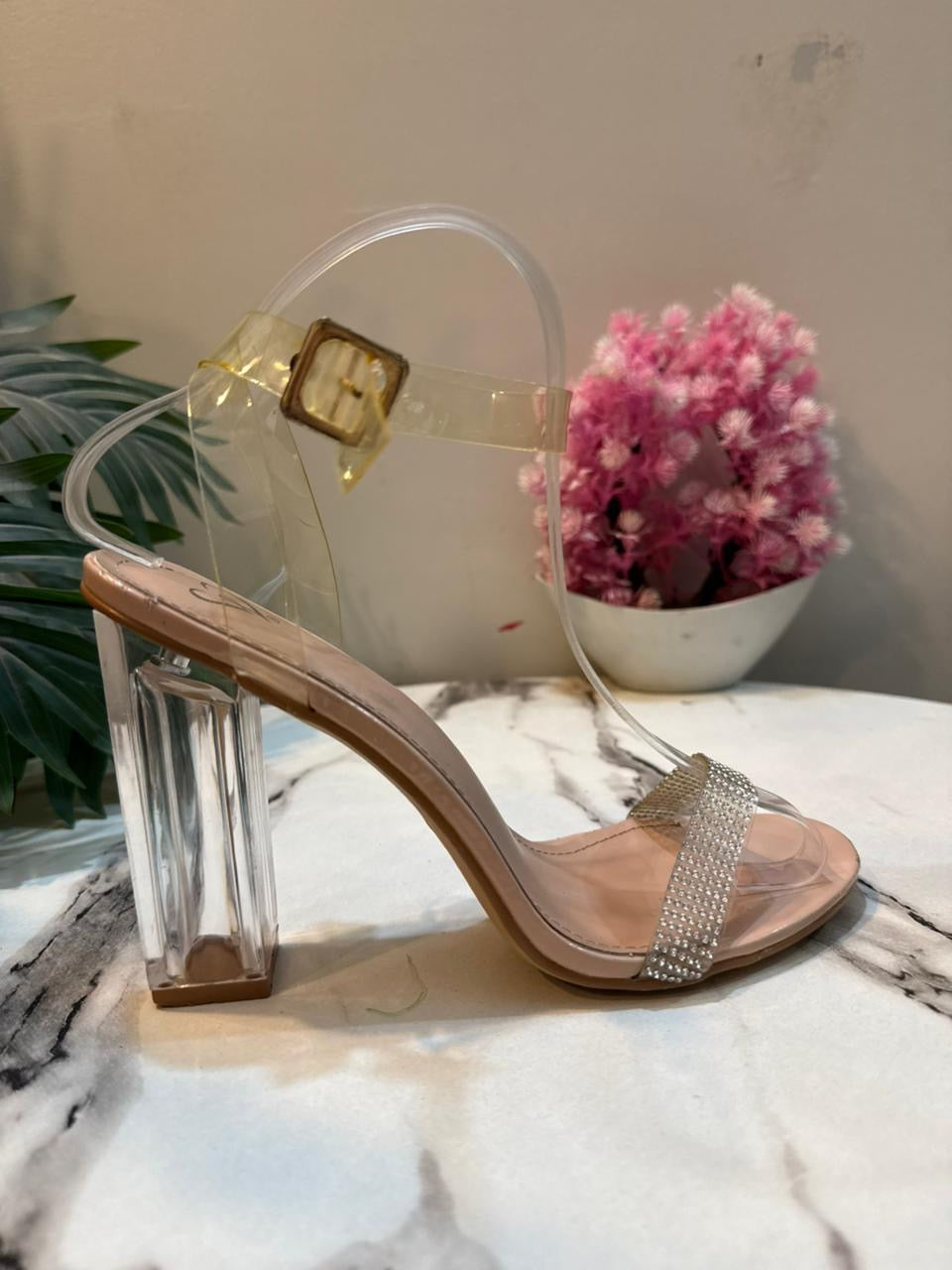Skin transparent heel