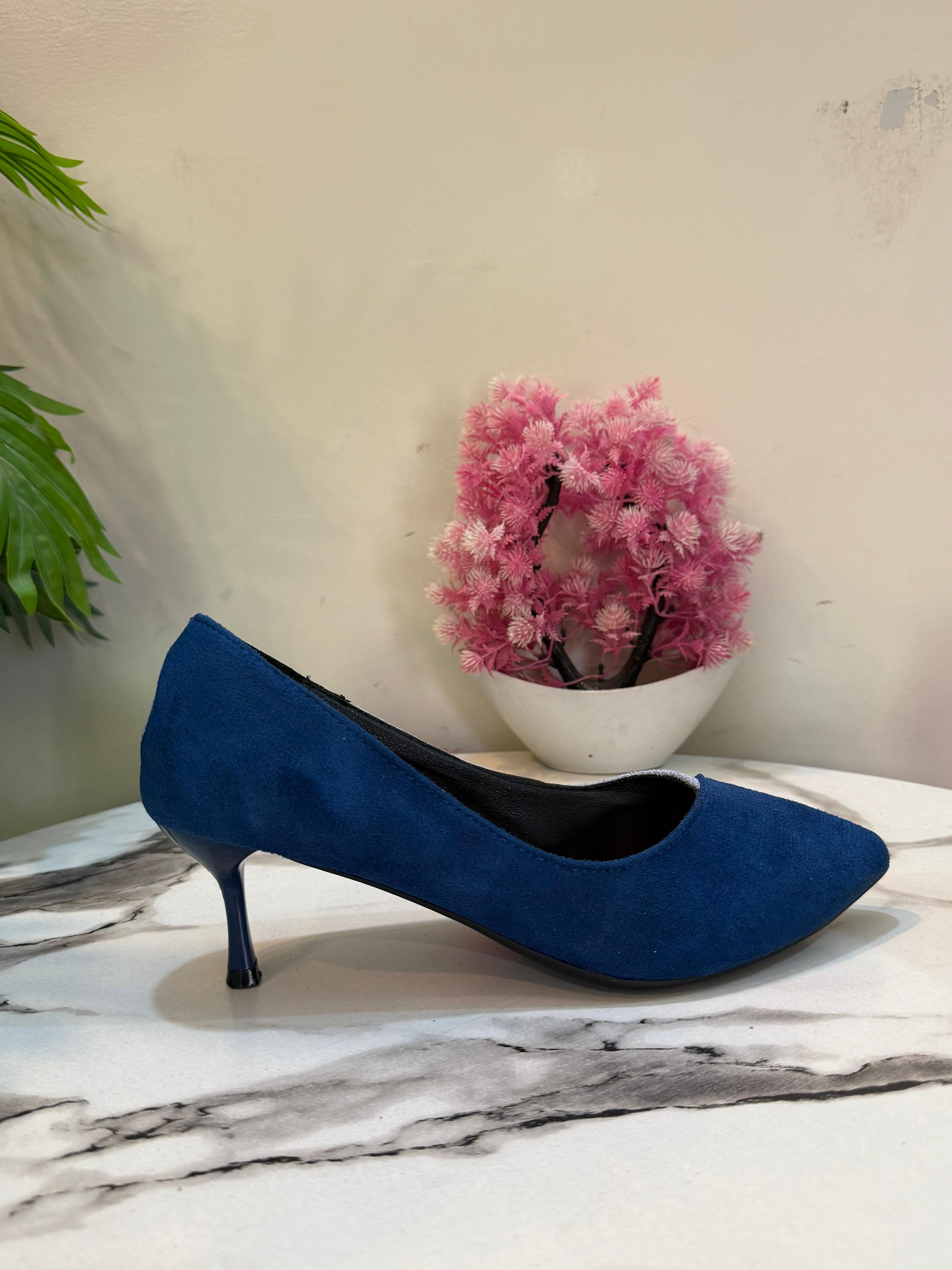 Dark&light blue coat shoes