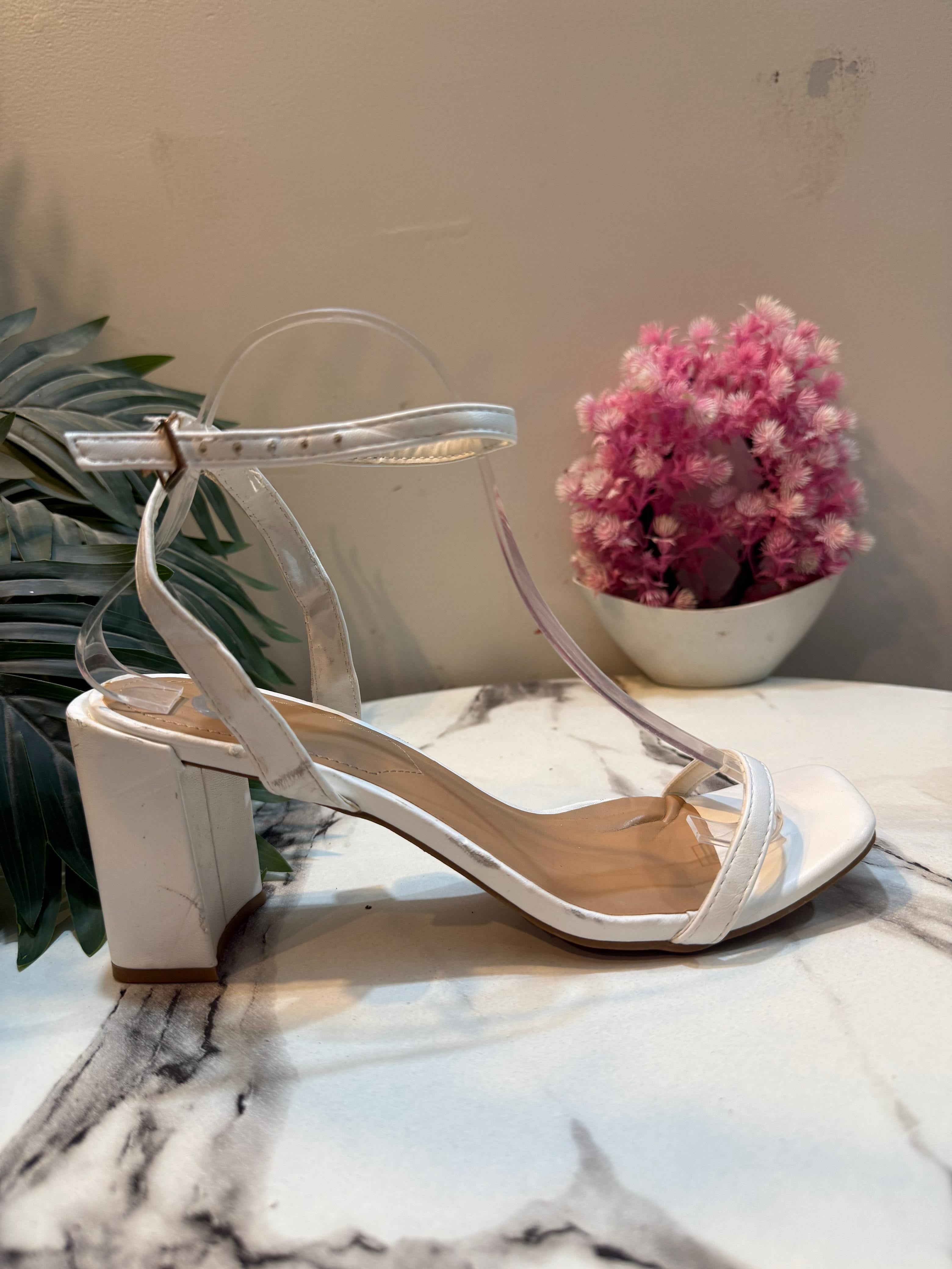 White block heel