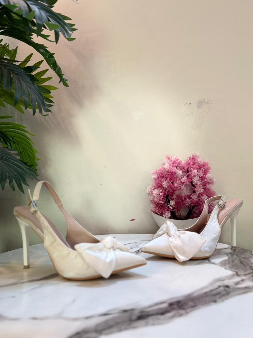 White coat shoes with bow