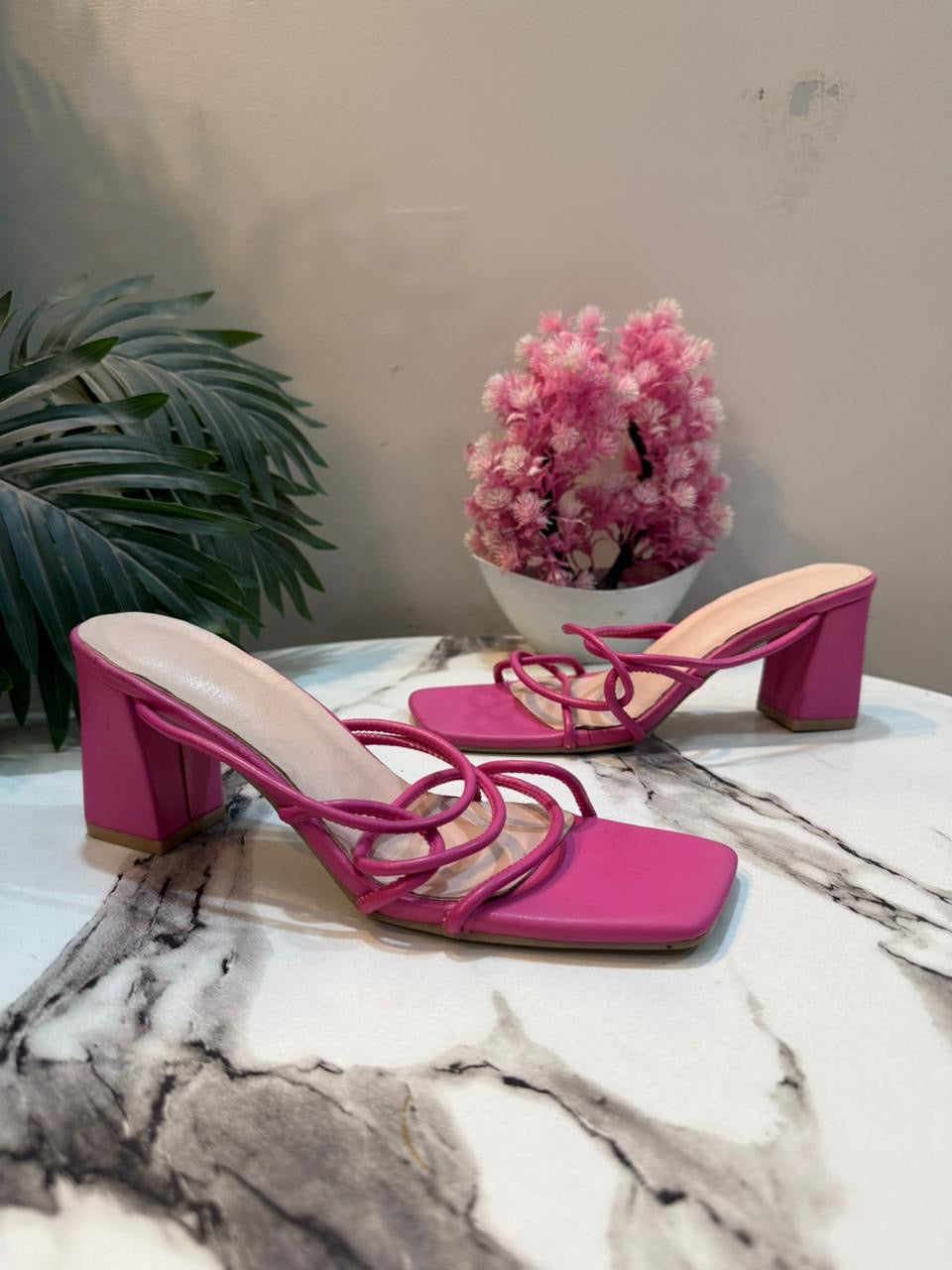 Pink kitten heel