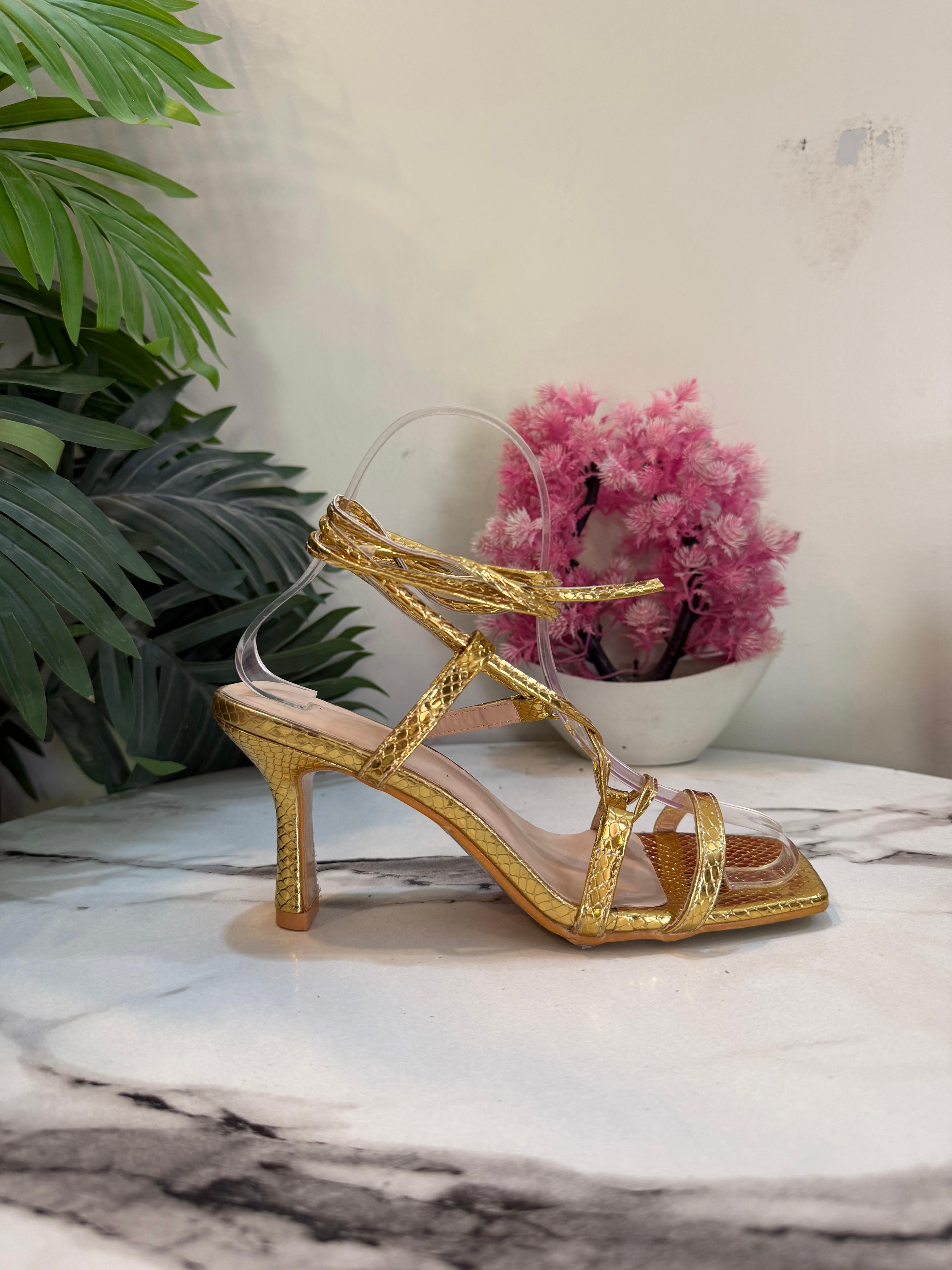 Golden kitten heel
