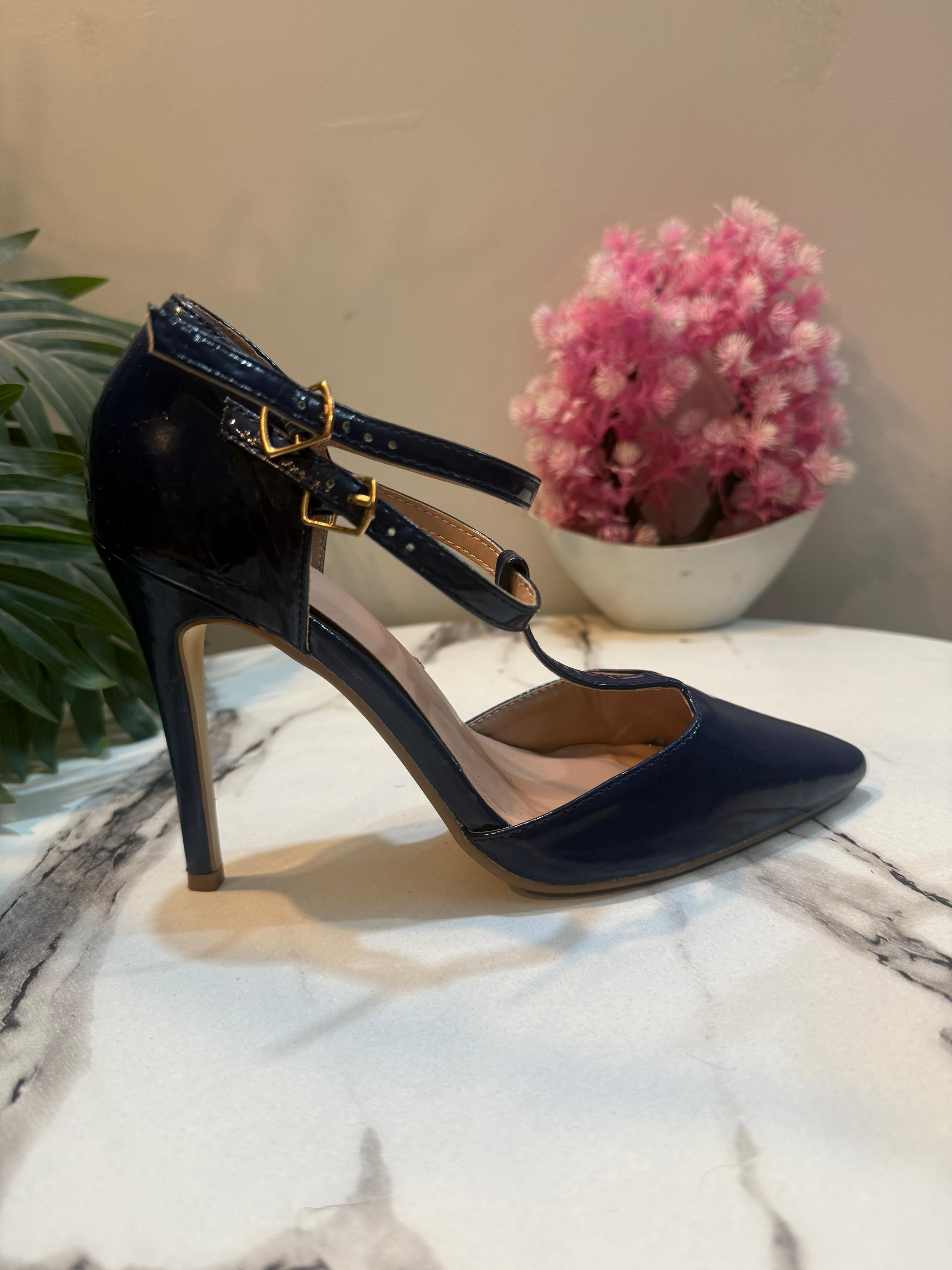 Blue coat shoes