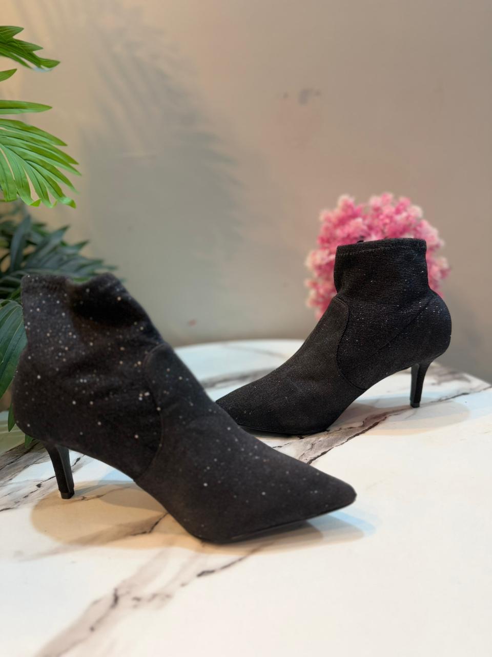Black glittery ankle boot (Dorothy Perkins)