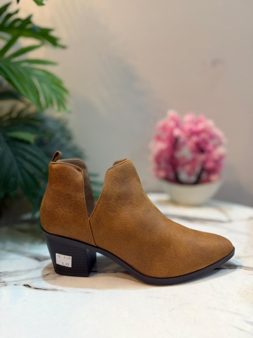 Brown suede ankle boot (European brand)