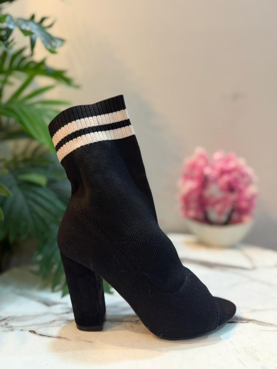 Peep toe sock ankle boot (Sergio todzi)