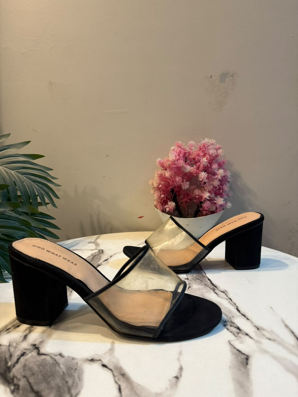 Black block heel
