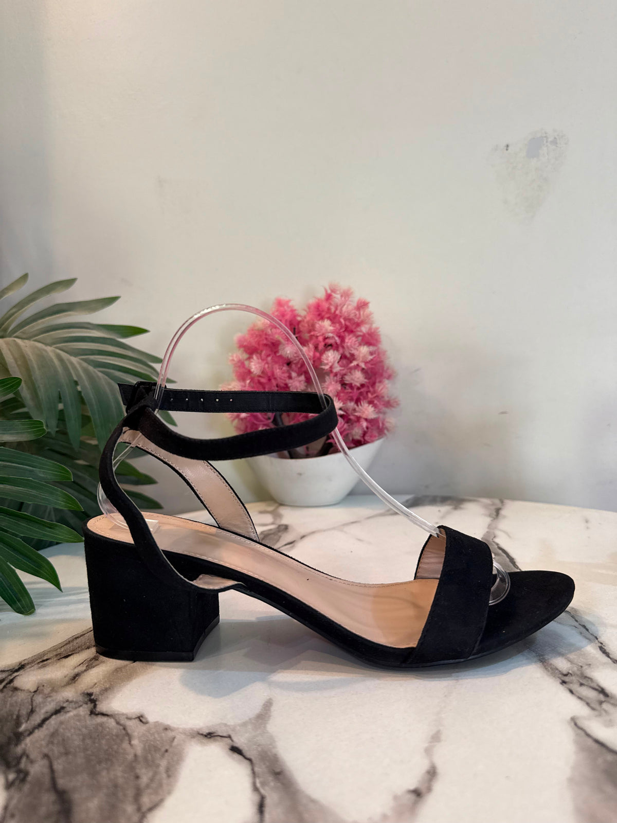 Black kitten heel