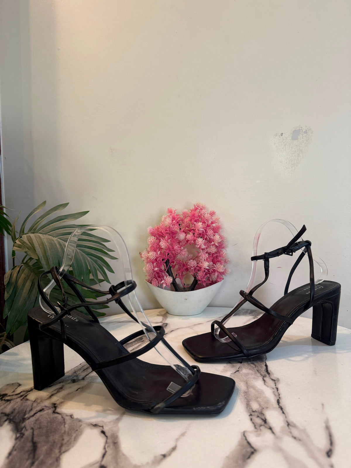 Black block heel