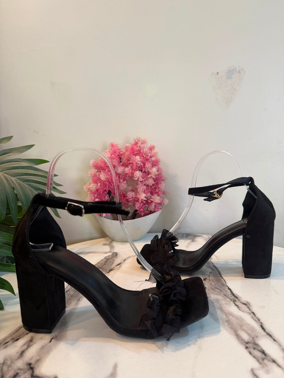 Black block heel
