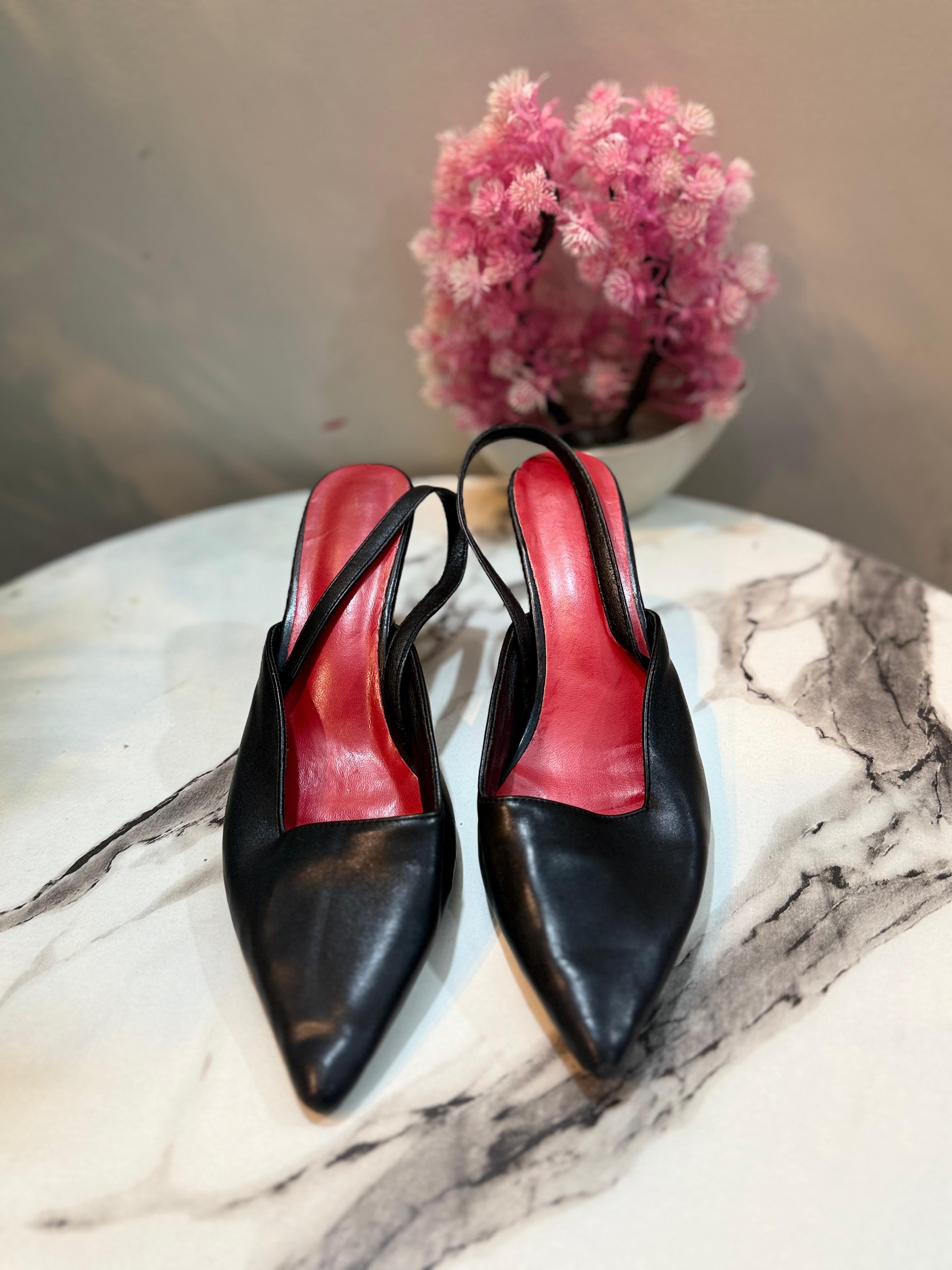 Sling back heel