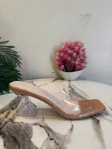 Skin transparent kitten heel
