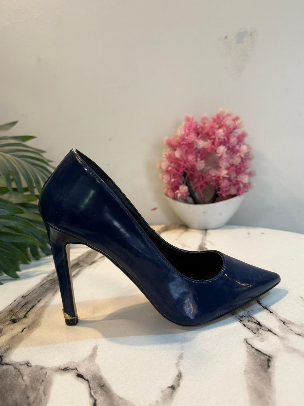 Dark blue coat shoes