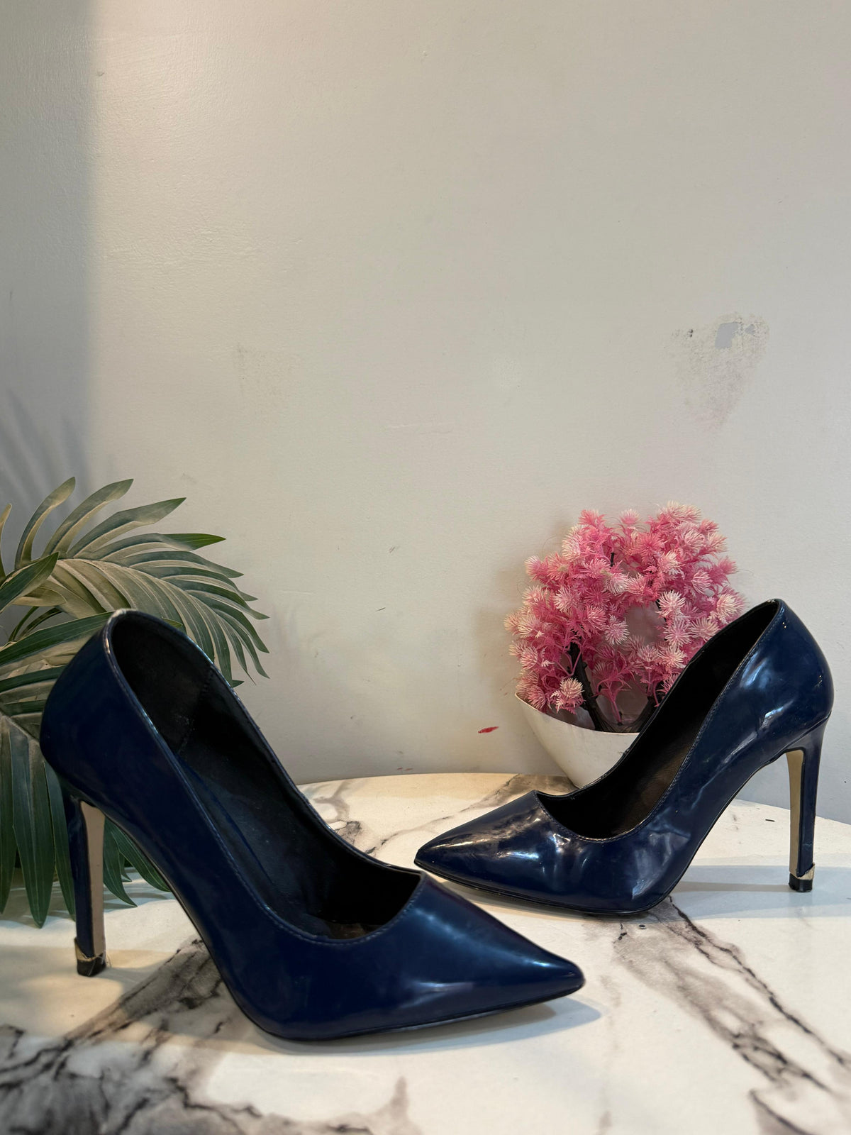 Dark blue coat shoes