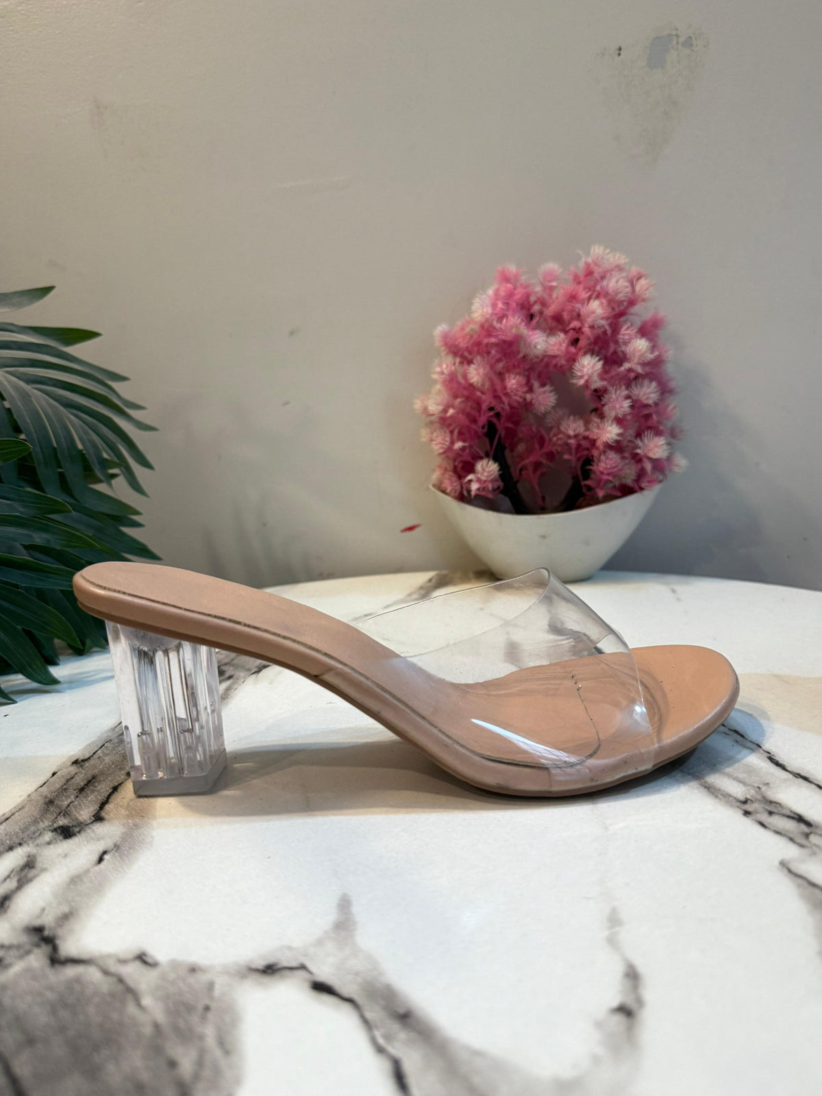 Skin transparent heel
