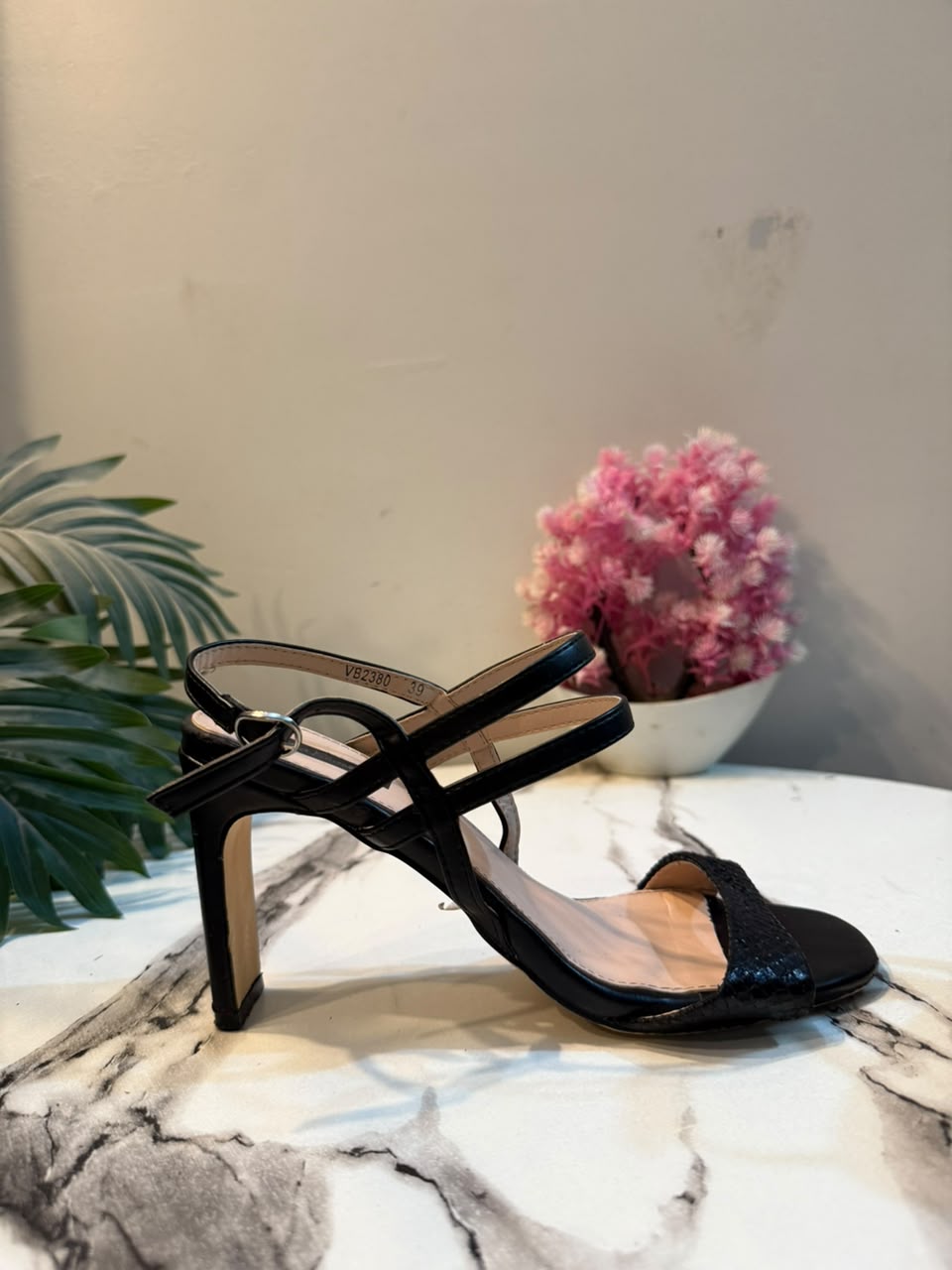 Black block heel