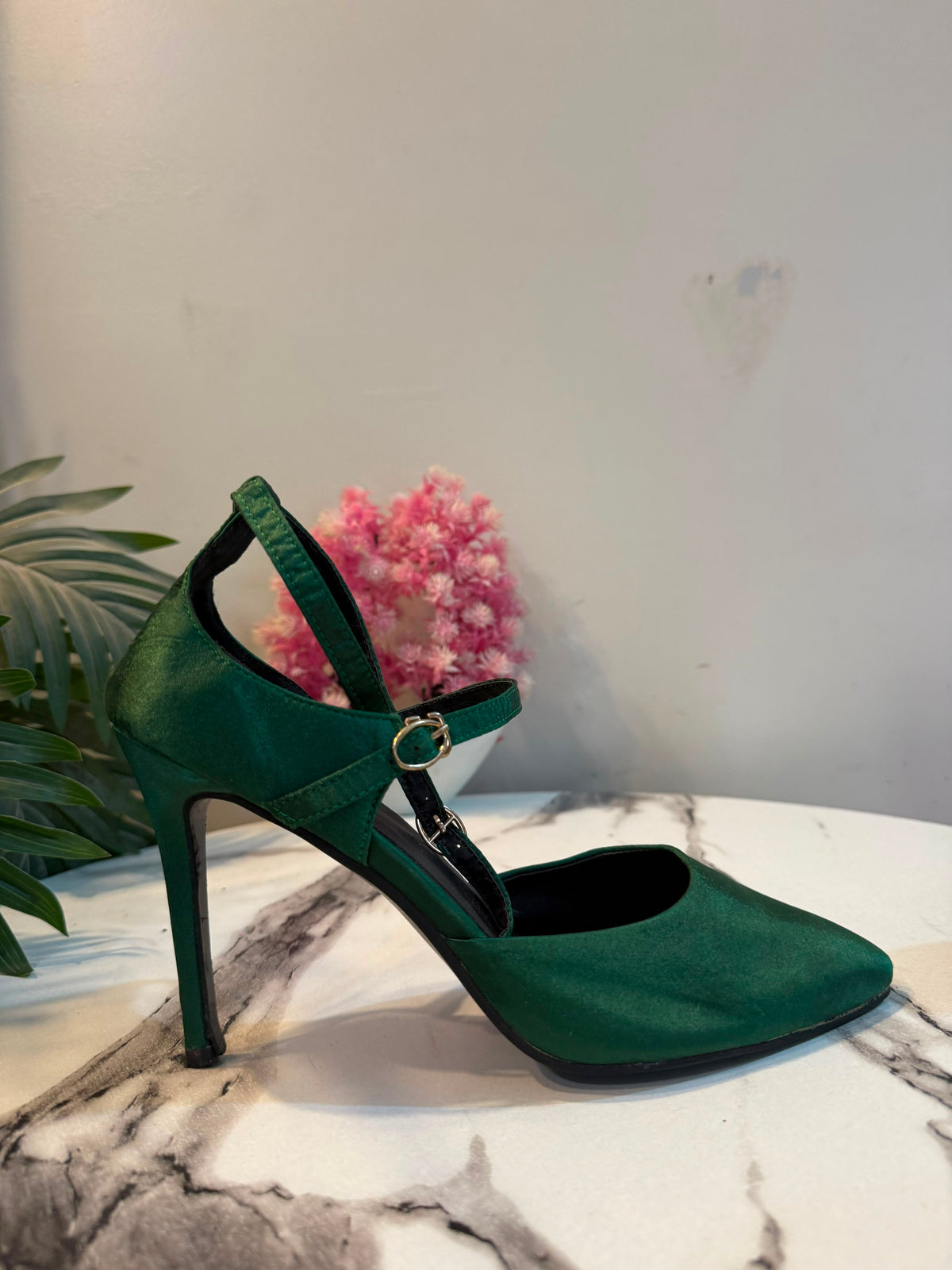 Green coat shoes