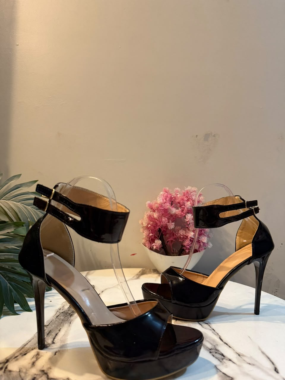 Black pencil heel