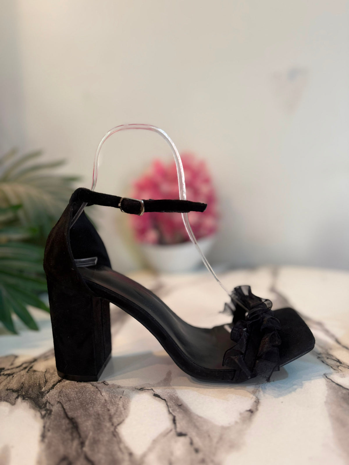 Black block heel