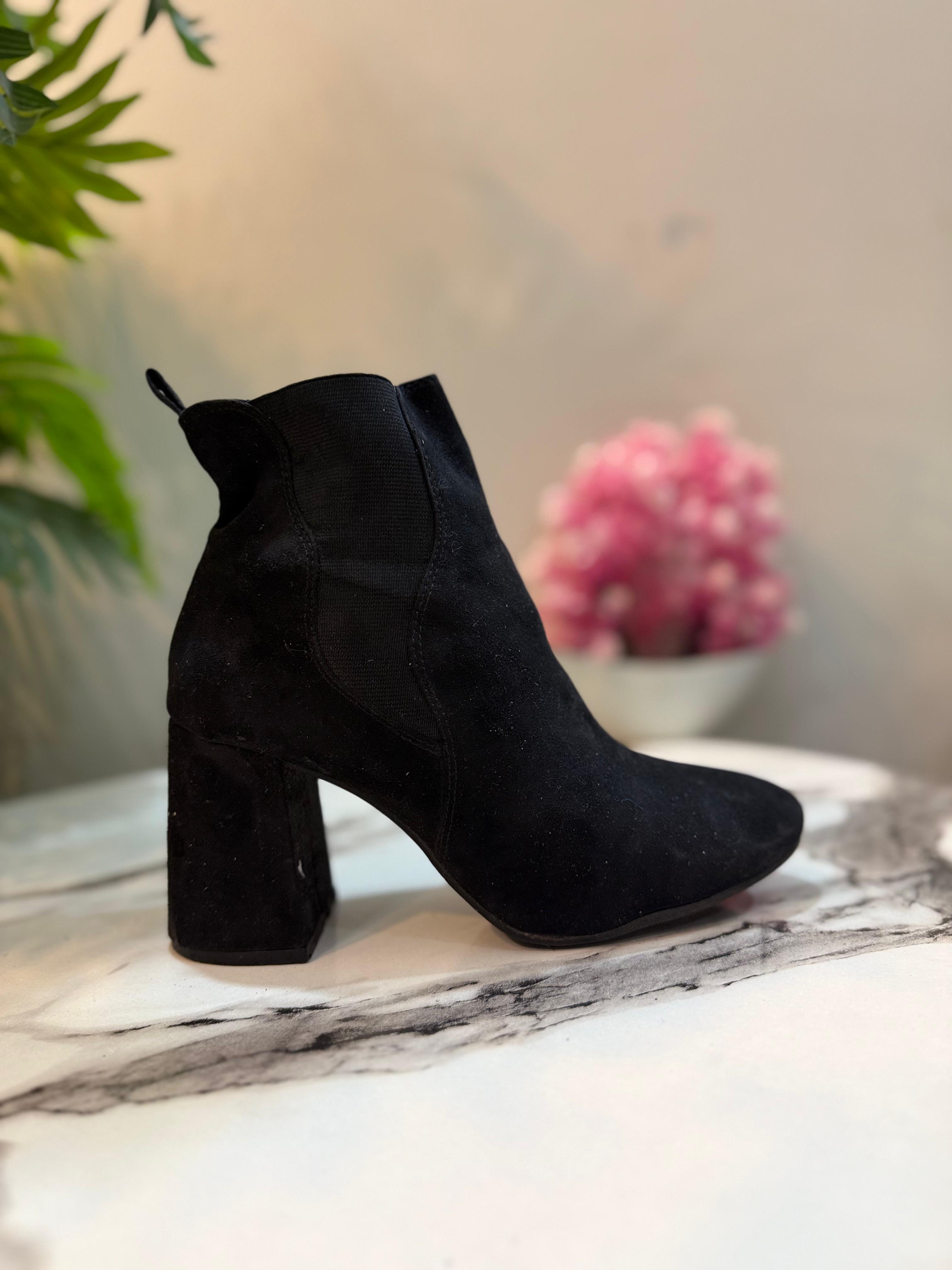 Black suede ankle boot (Europeanbrand)