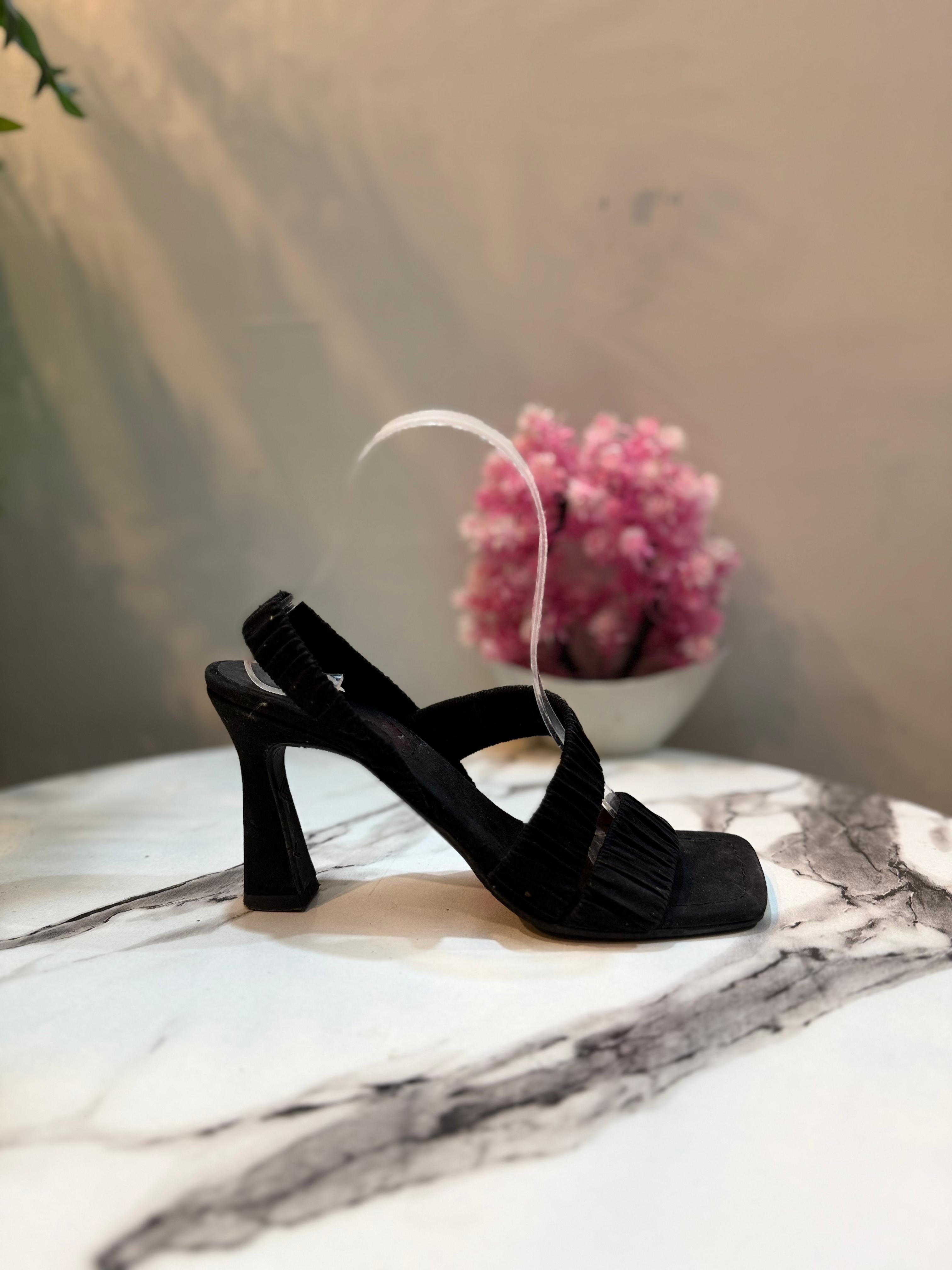 Black kitten heel