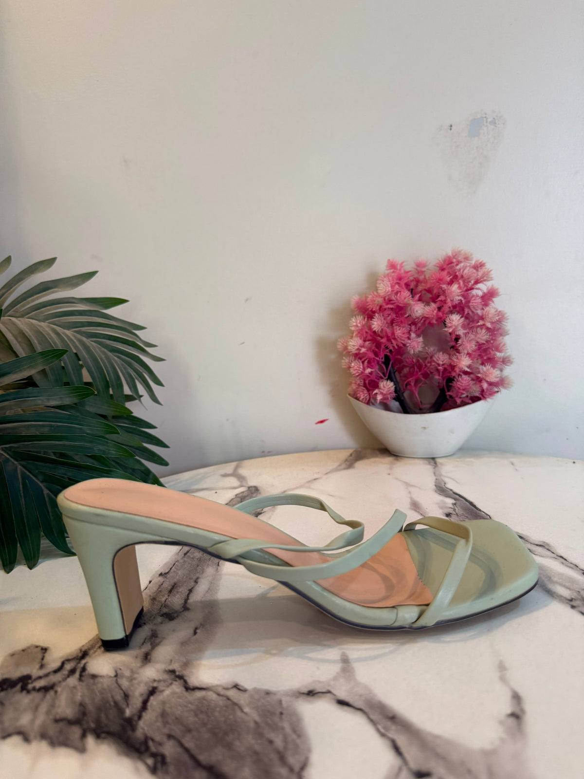 Green block heel