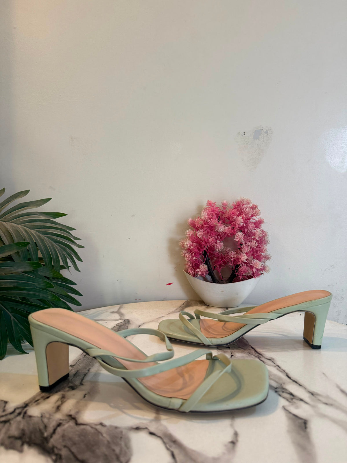 Green block heel