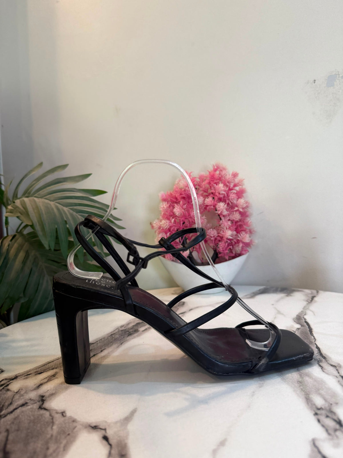 Black block heel