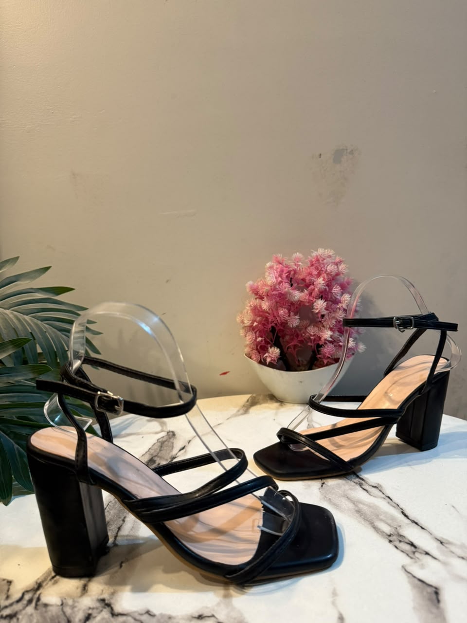 Black block heel