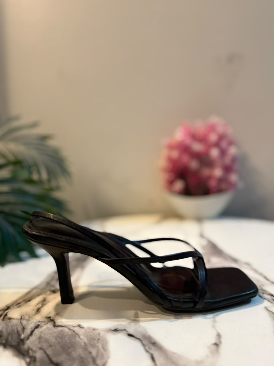 Black kitten heel